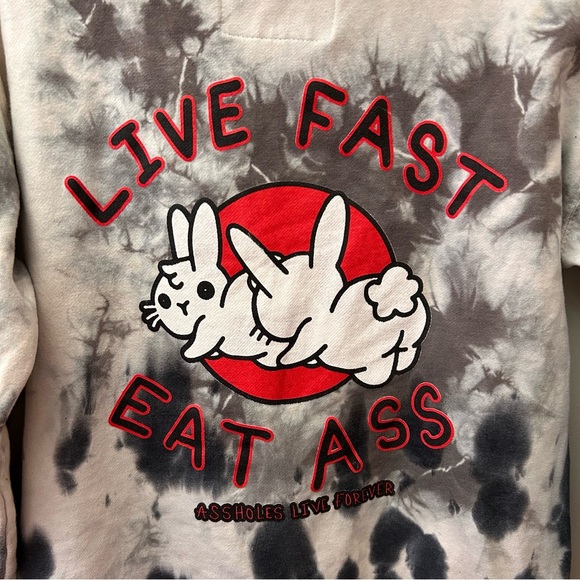 ALF tie dye live fast eat Ass hoodie size medium - Picture 9 of 12